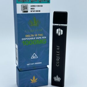 DELTA 10 THC DISPOSABLE VAPE PEN(BUBBLE GUM GELATO) 1000MG