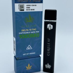 DELTA 10 THC DISPOSABLE VAPE PEN(COOKIES & CREAM) 1000MG